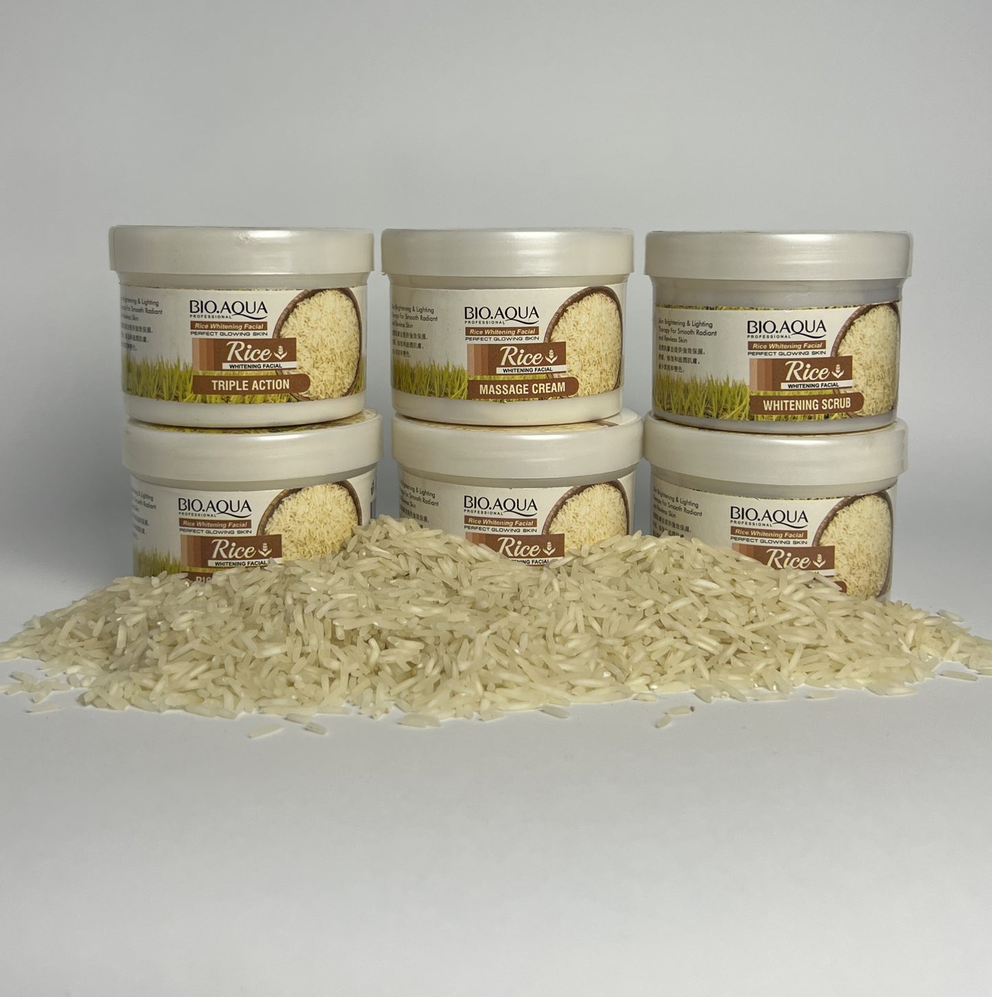 BIO AQUA 6 Pcs ( rice whitening facial )