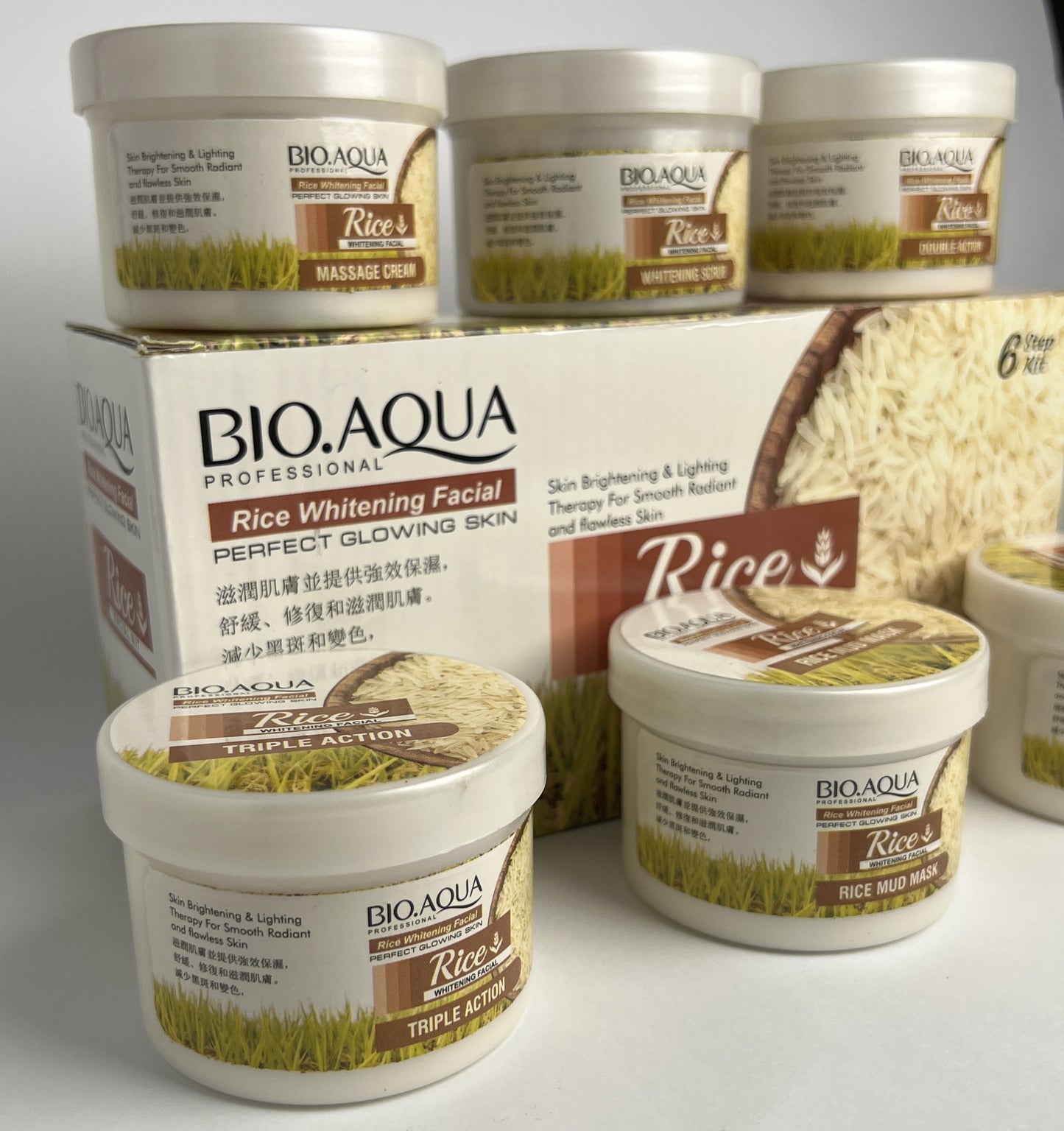BIO AQUA 6 Pcs ( rice whitening facial )